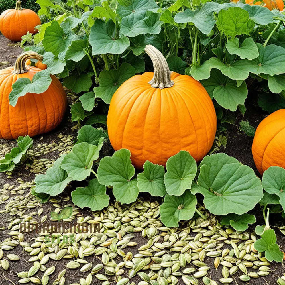 Heirloom Pumpkin Vegetable Seeds For Planting (Cucurbita Pepo) Grow Large Size Pumpkins Squash And