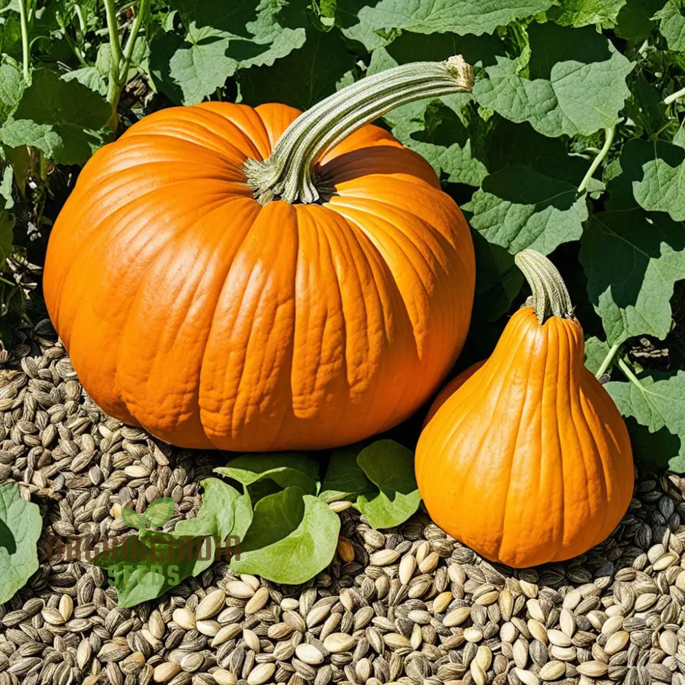 Heirloom Pumpkin Vegetable Seeds For Planting (Cucurbita Pepo) Grow Large Size Pumpkins Squash And