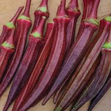 Red Burgundy Okra Seeds for Planting - 100 pcs