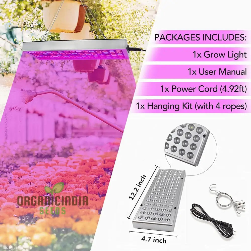 Led Grow Lights - Full Spectrum Lamp With Ir & Uv For Indoor Plants Micro Greens Clones Succulents