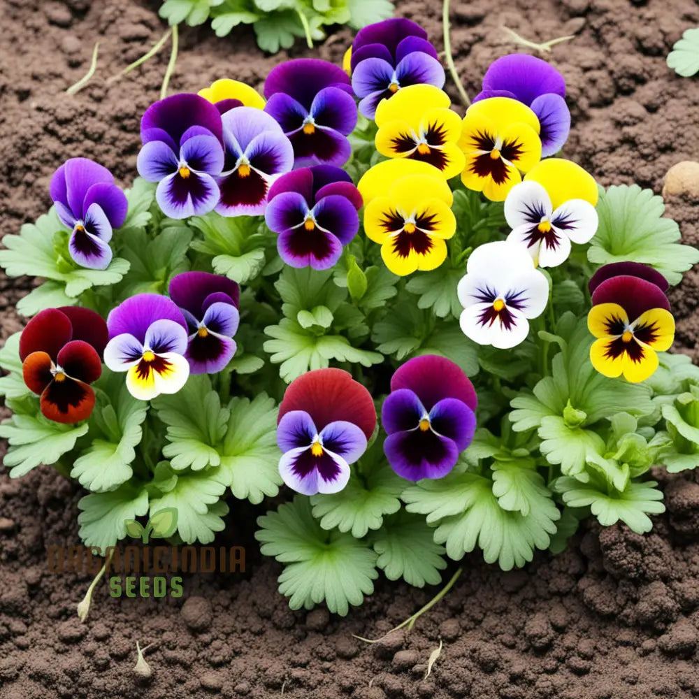 Mixed Pansy Flower Seeds - Colorful Variety For Charming Garden Beds Annuals