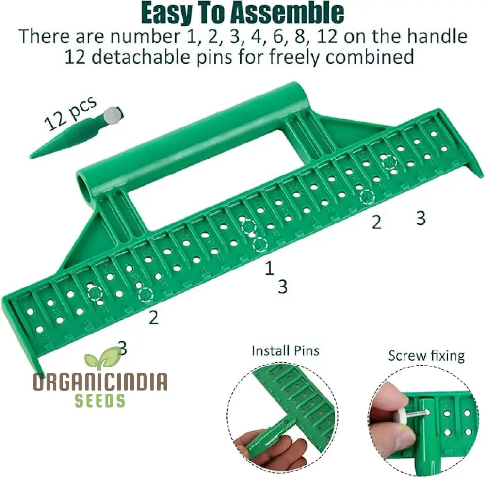 Multifunctional Seed Dibber And Spacer Tool - Ideal For Planting Seeds With Perfectly Spaced Rows