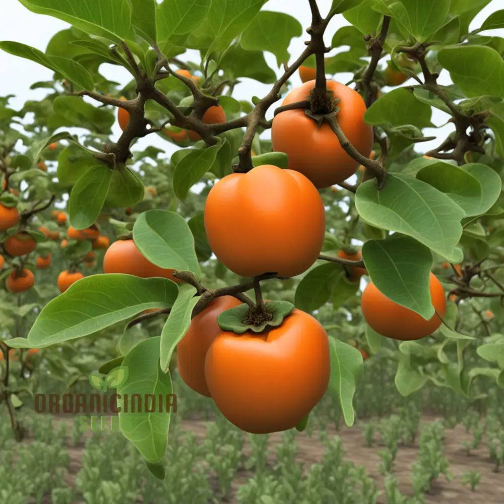 Orange Persimmon Fruit Seeds For Planting Cultivate Your Garden With Exotic