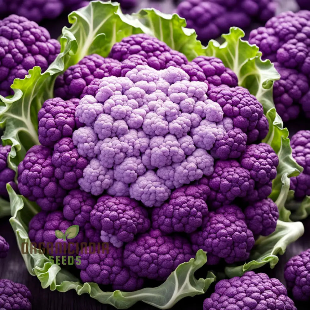 Purple Cauliflower Seeds Experience Garden Magic - Plant Vibrant For Stunning Harvests Leafy Greens