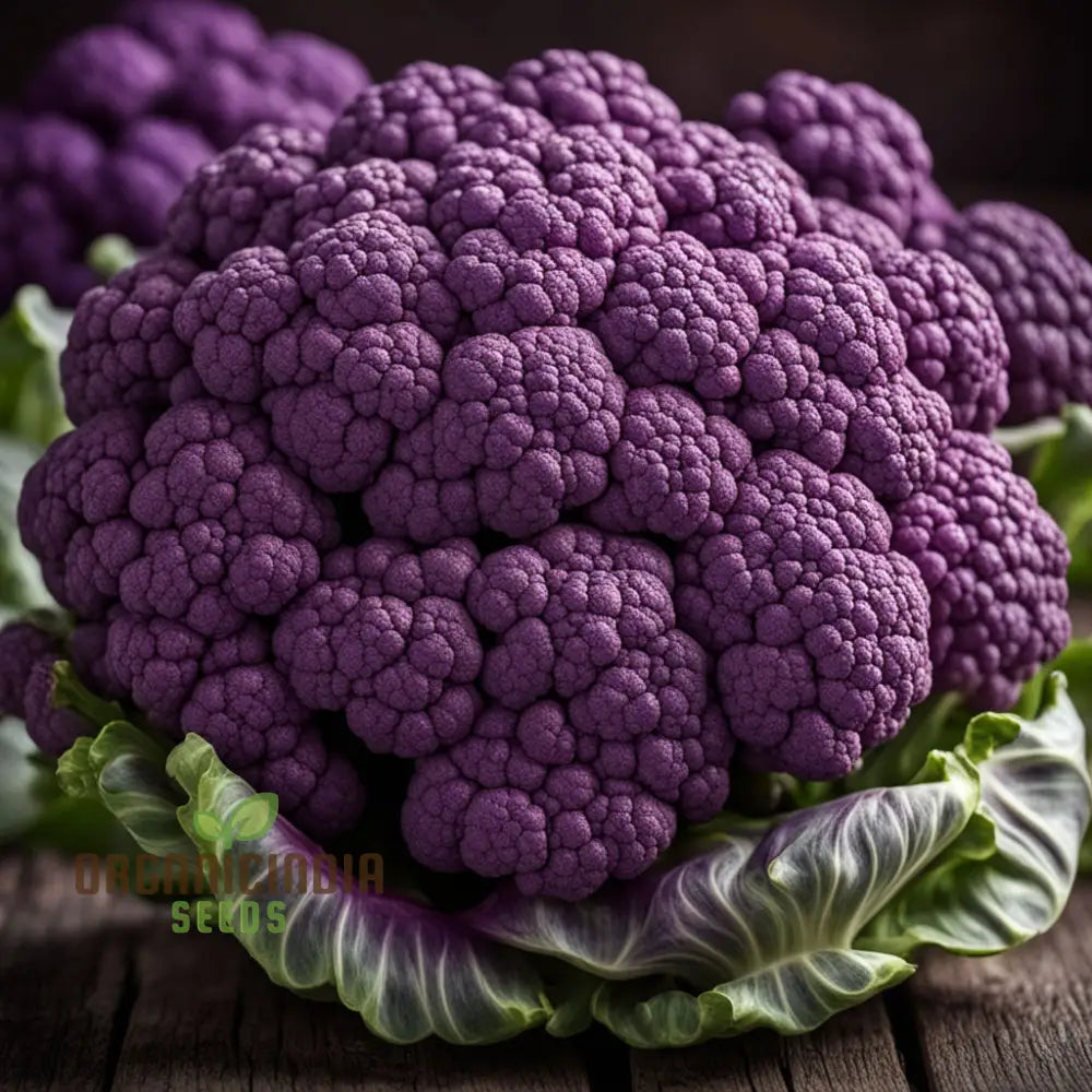 Purple Cauliflower Seeds Experience Garden Magic - Plant Vibrant For Stunning Harvests Leafy Greens