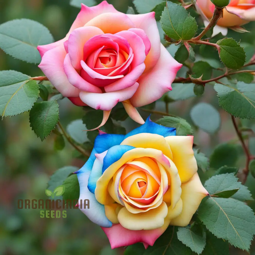 Tricolour Rose Flower Seeds Easy Growing Vibrant Blooms Perfect For Home Gardens Perennials