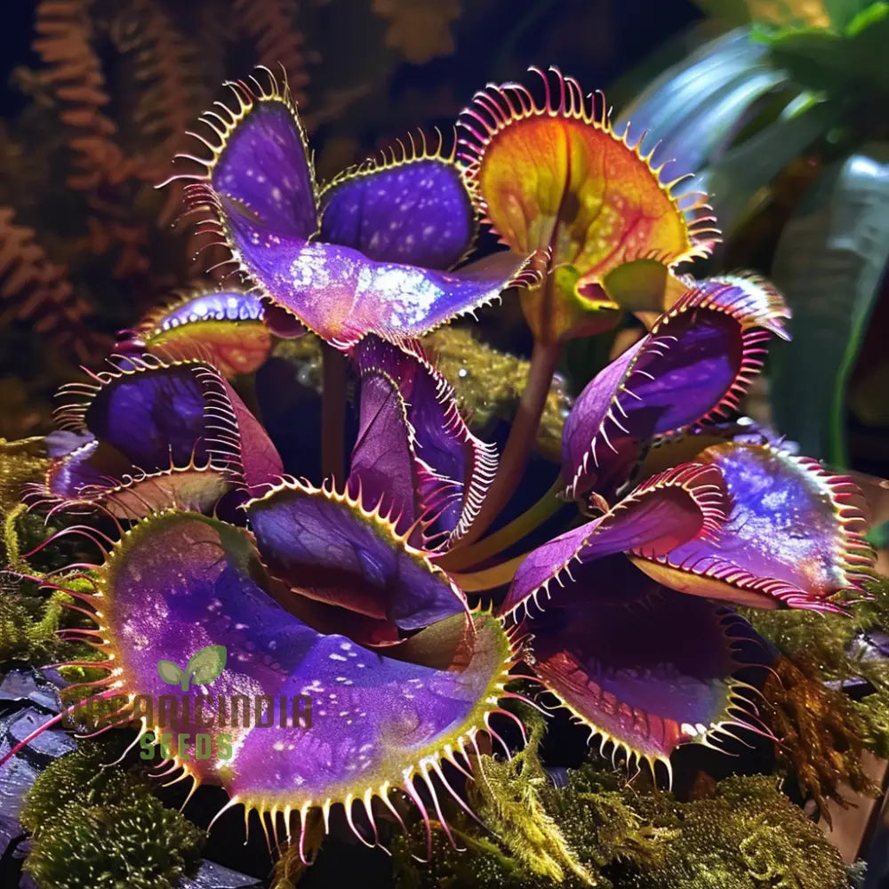 Venus Fly Trap Flower Seeds In Vibrant Violet â€“ Elevate Your Gardening With Exotic And Stunning