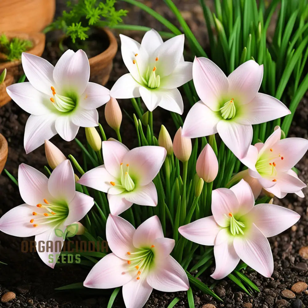 Zephyranthes Flower Bulb Outdoor Summer Garden Perennial Rain Lily Bulbs (3 For Planting)